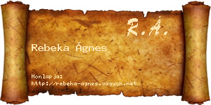 Rebeka Ágnes névjegykártya